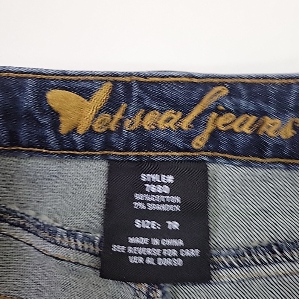 Wallflower Jeans Womens 7R Bootcut Dark Wash Mid Rise Stretch Denim Pants - Picture 3 of 12